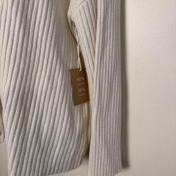 Reformation NWT Women's XL Fantino Cashmere Oversized Sweater In Color Gossamer - Picture 11 of 11